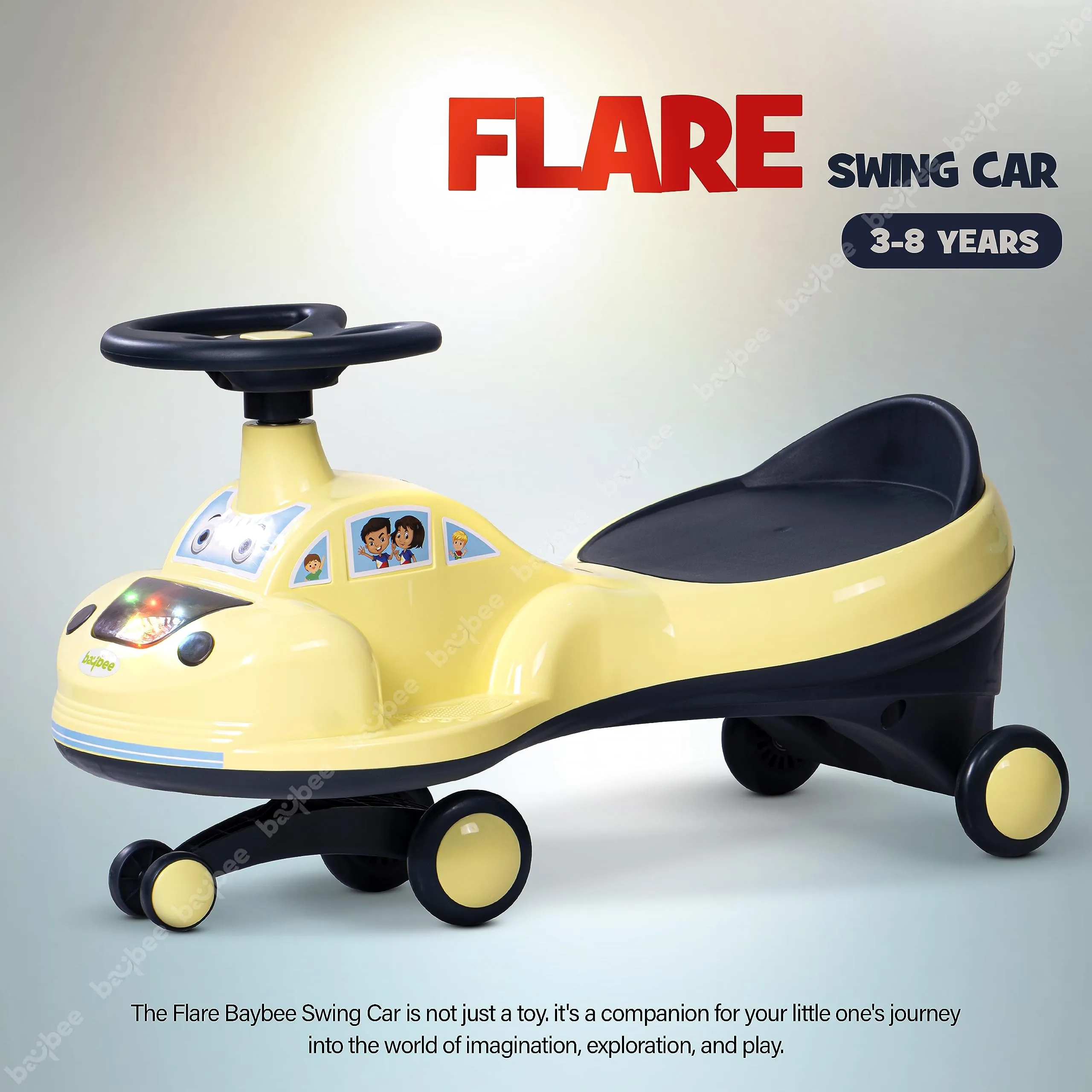 Flare Magic Swing Cars for Kids with PP Wheels