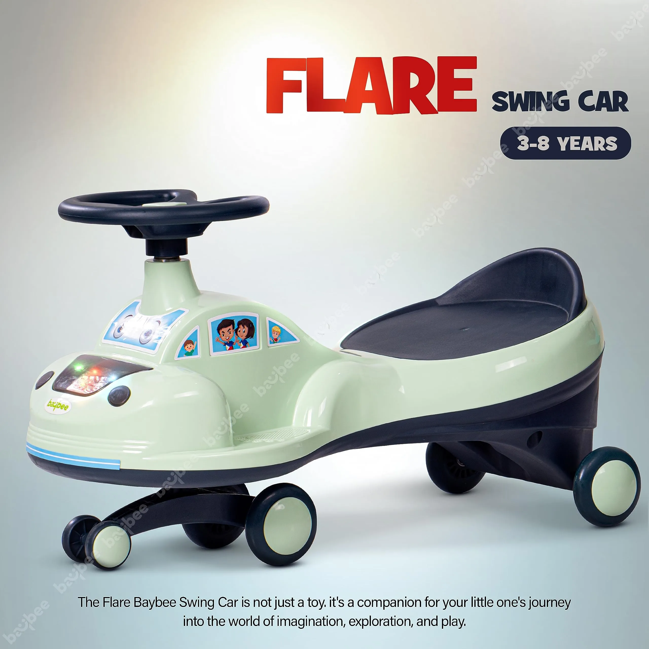 Flare Magic Swing Cars for Kids with PP Wheels