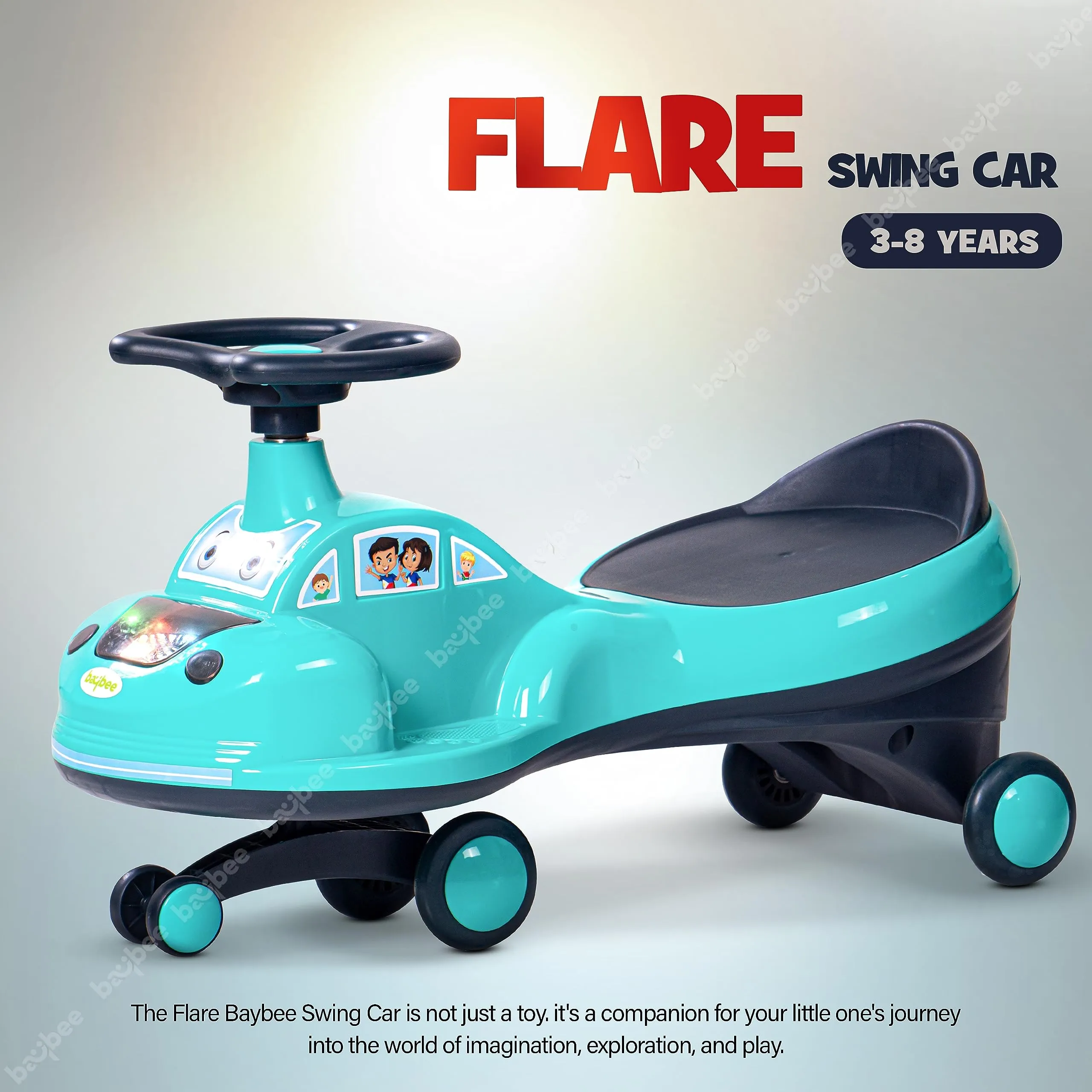 Flare Magic Swing Cars for Kids with PP Wheels
