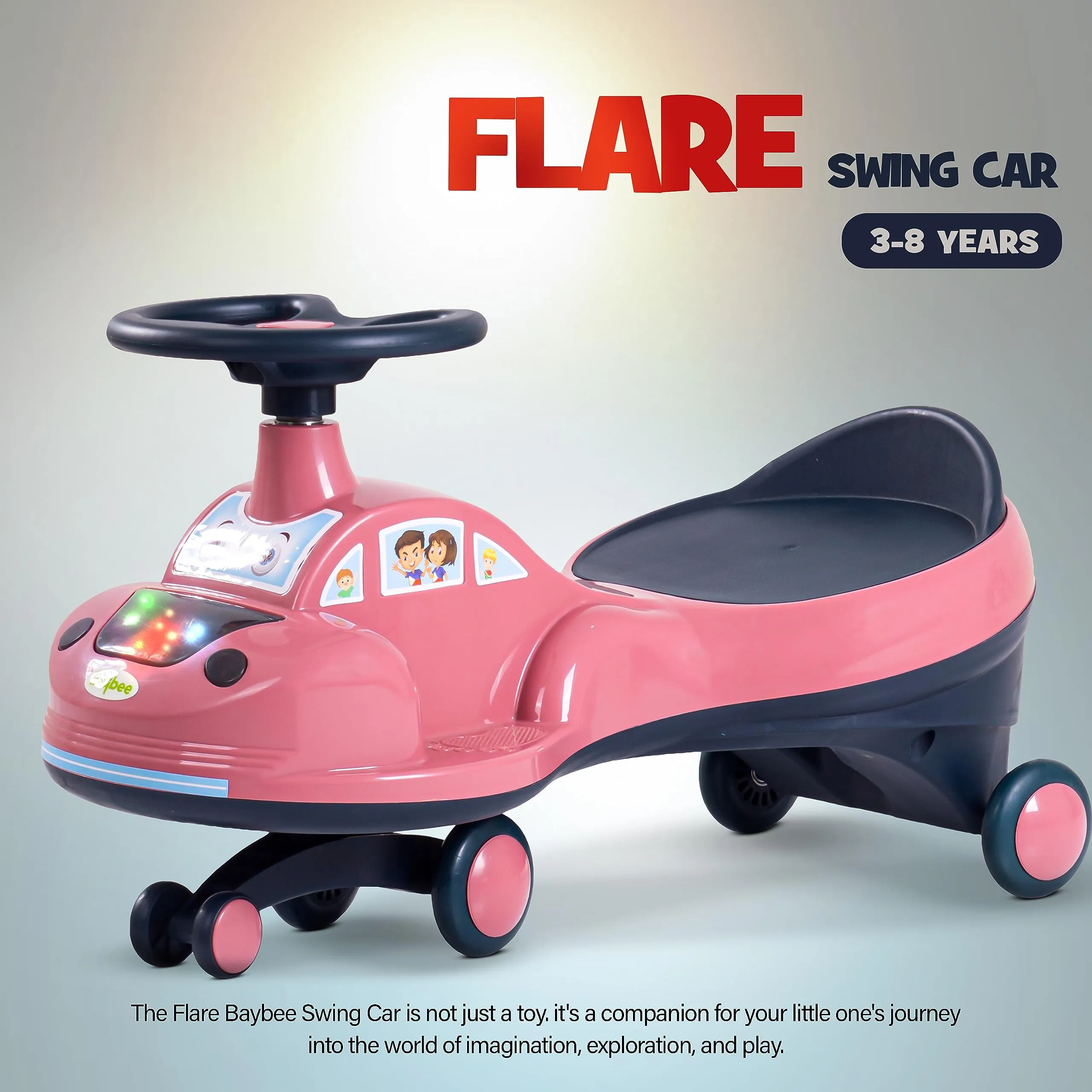Flare Magic Swing Cars for Kids with PP Wheels