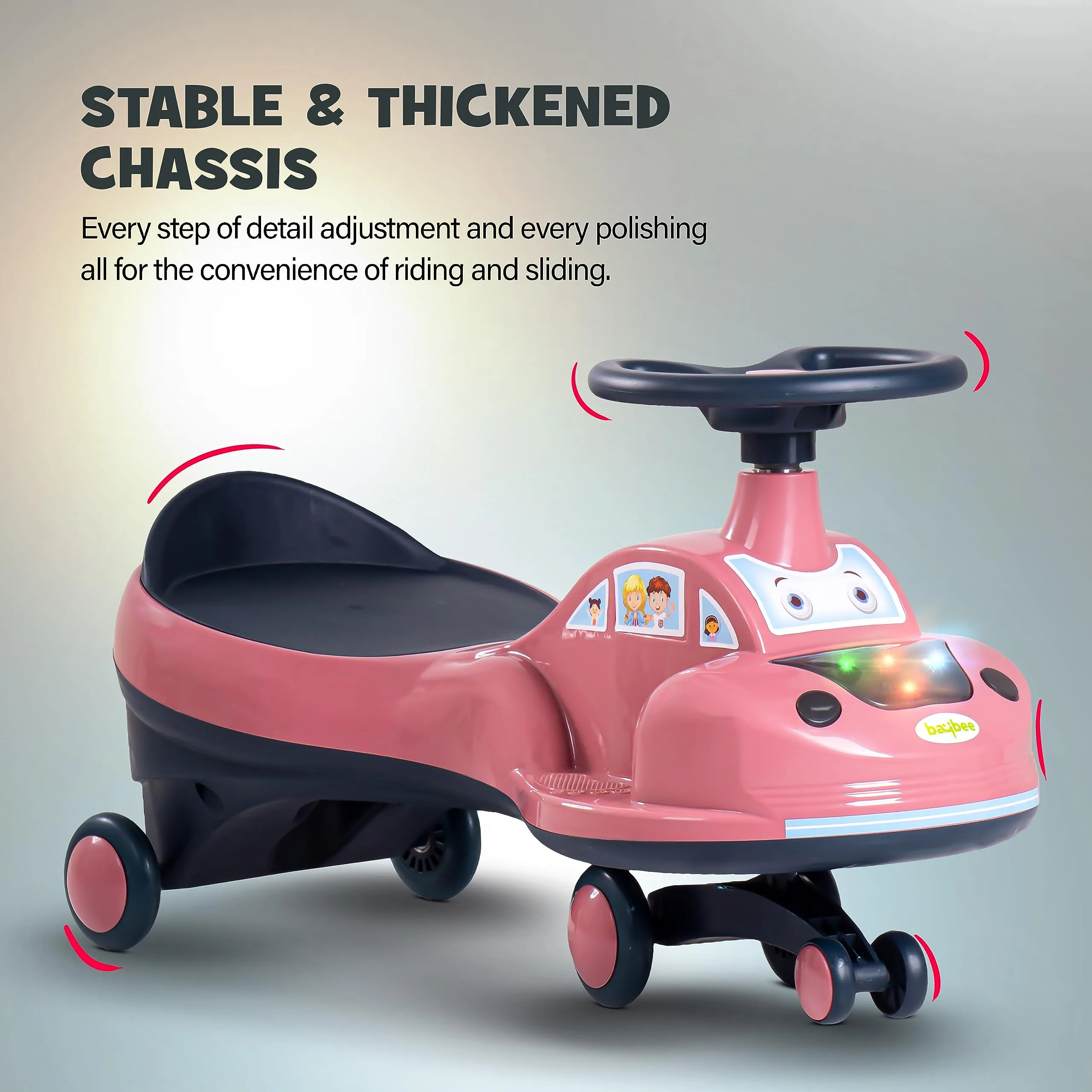 Flare Magic Swing Cars for Kids with PP Wheels