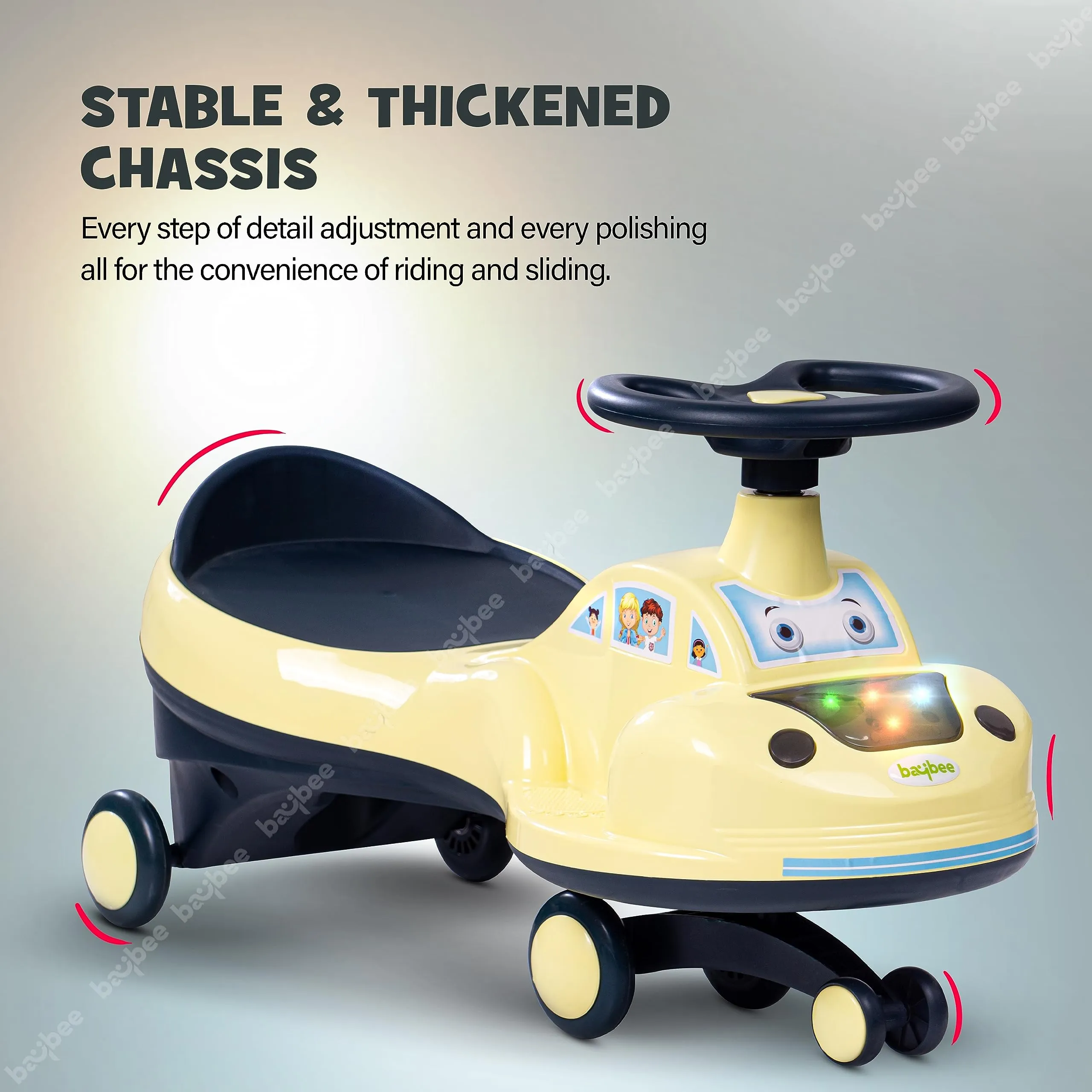 Flare Magic Swing Cars for Kids with PP Wheels