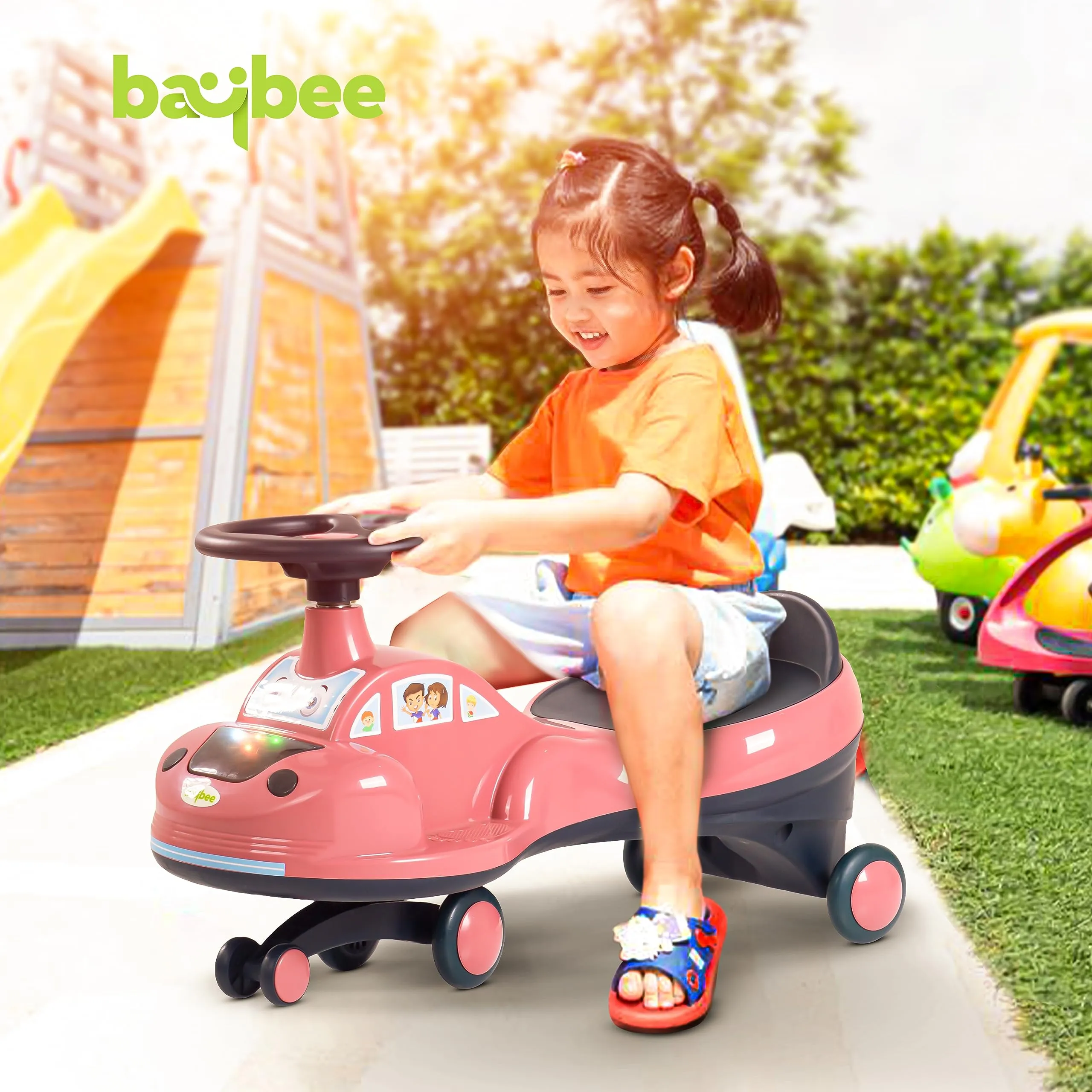 Flare Magic Swing Cars for Kids with PP Wheels