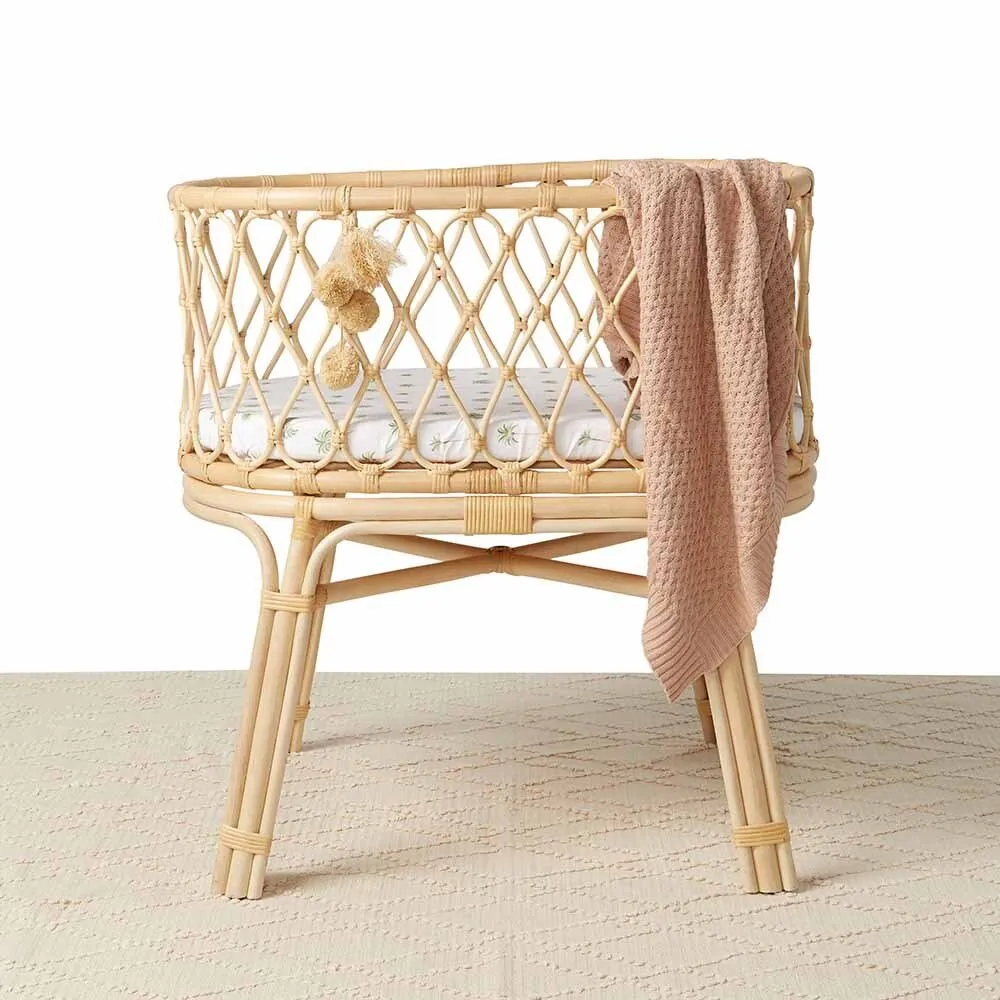 Green Palm Organic Bassinet Sheet / Change Pad Cover