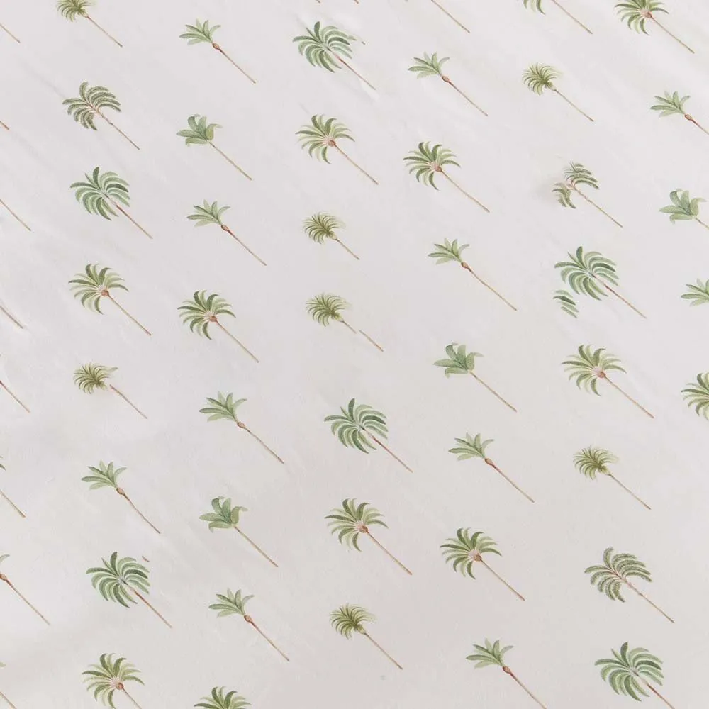 Green Palm Organic Bassinet Sheet / Change Pad Cover