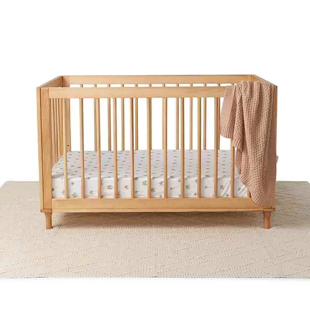 Green Palm Organic Fitted Cot Sheet