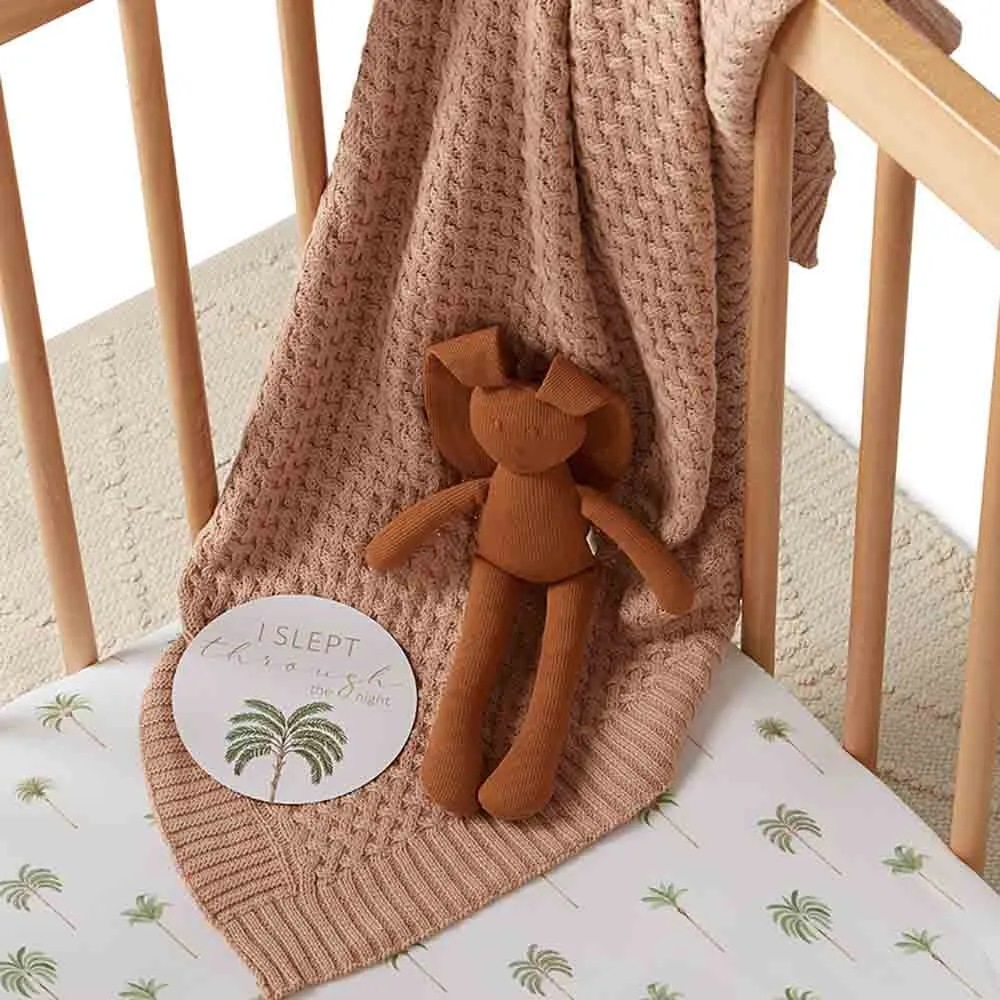 Green Palm Organic Fitted Cot Sheet