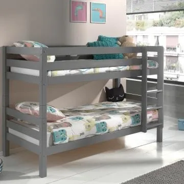 Grey Bunk Beds 140cm - Vipack Pino