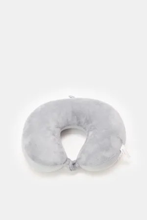 Grey Microbeads Neck Pillow