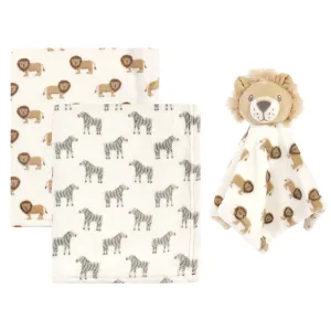 Hudson Baby Plush Blanket with Security Blanket, Unisex Lion