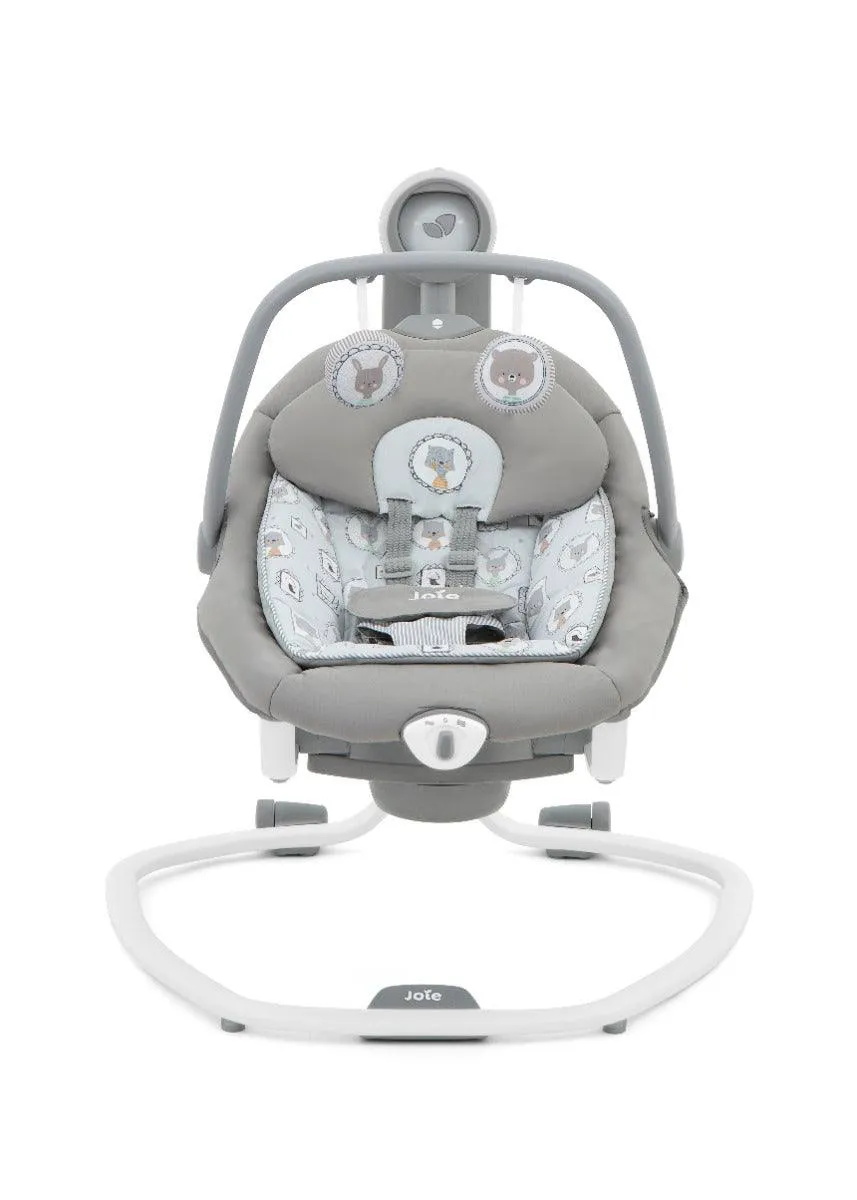 Joie Serina 2 in1 Electric Swing Portrait - Rocker and Bouncer with Three Position Recline for Toddler Ages 0-1 Years