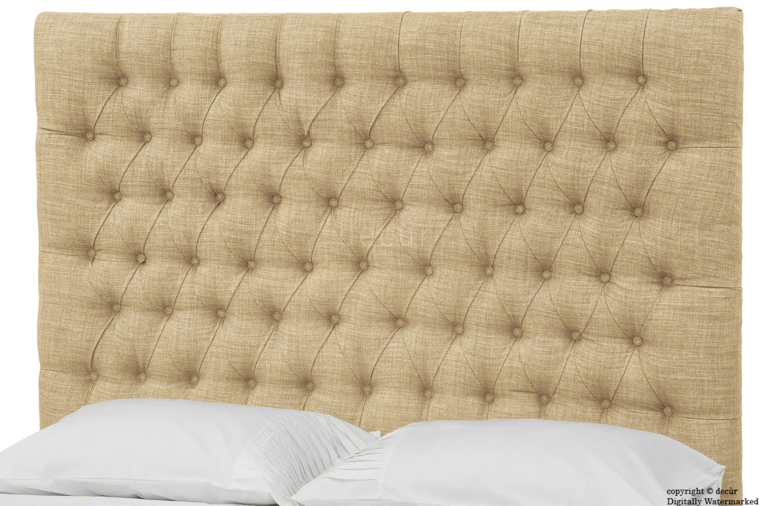 Kensington Linen Upholstered Ottoman Bed - Mink