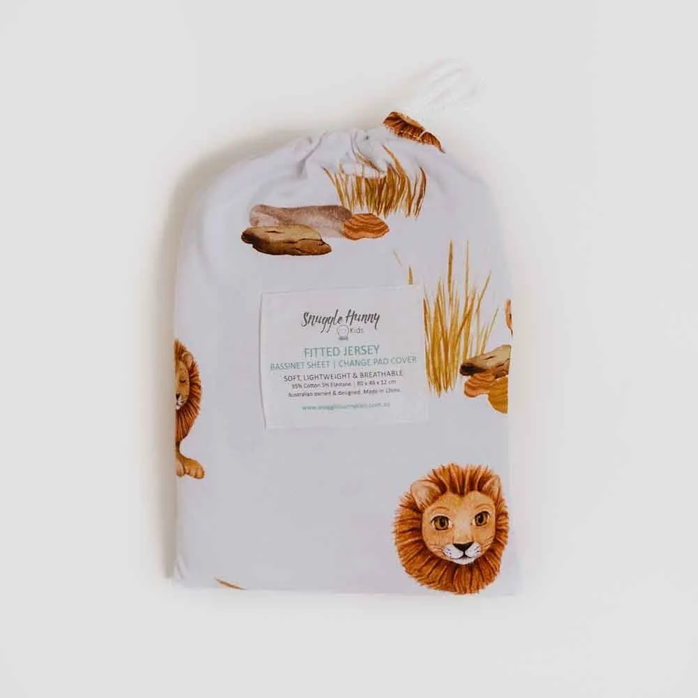Lion Organic Bassinet Sheet / Change Pad Cover