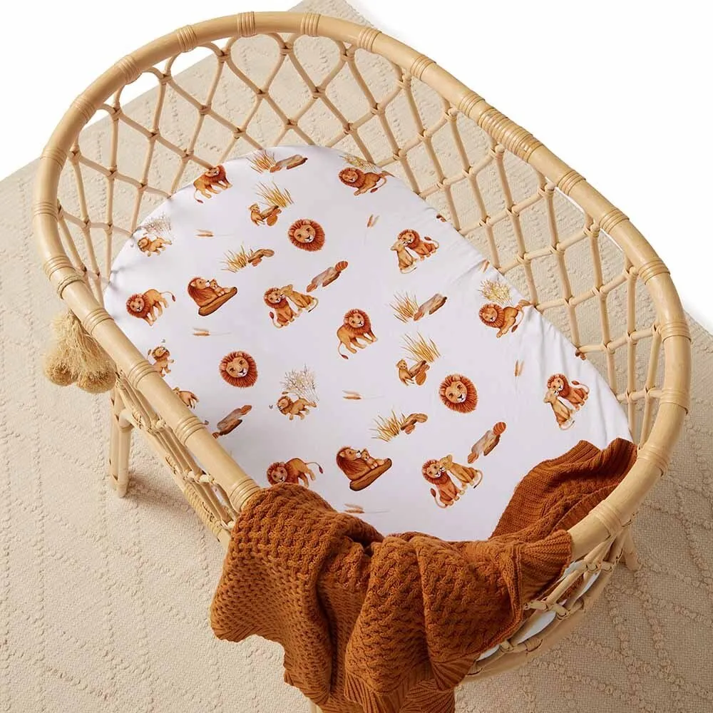 Lion Organic Bassinet Sheet / Change Pad Cover