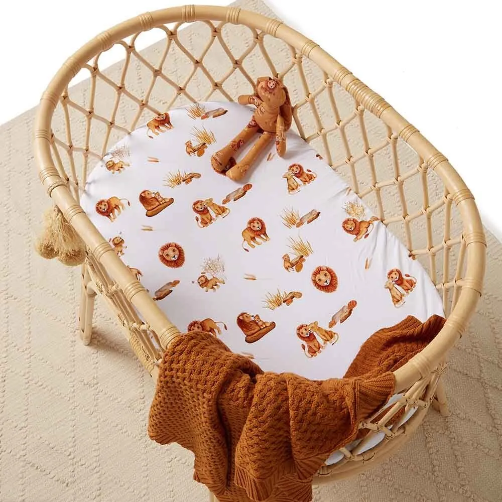 Lion Organic Bassinet Sheet / Change Pad Cover