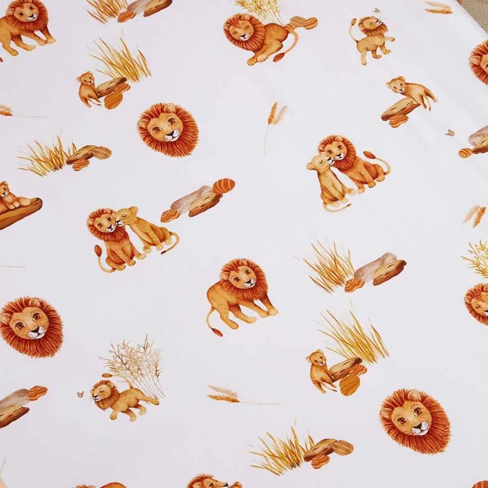 Lion Organic Bassinet Sheet / Change Pad Cover