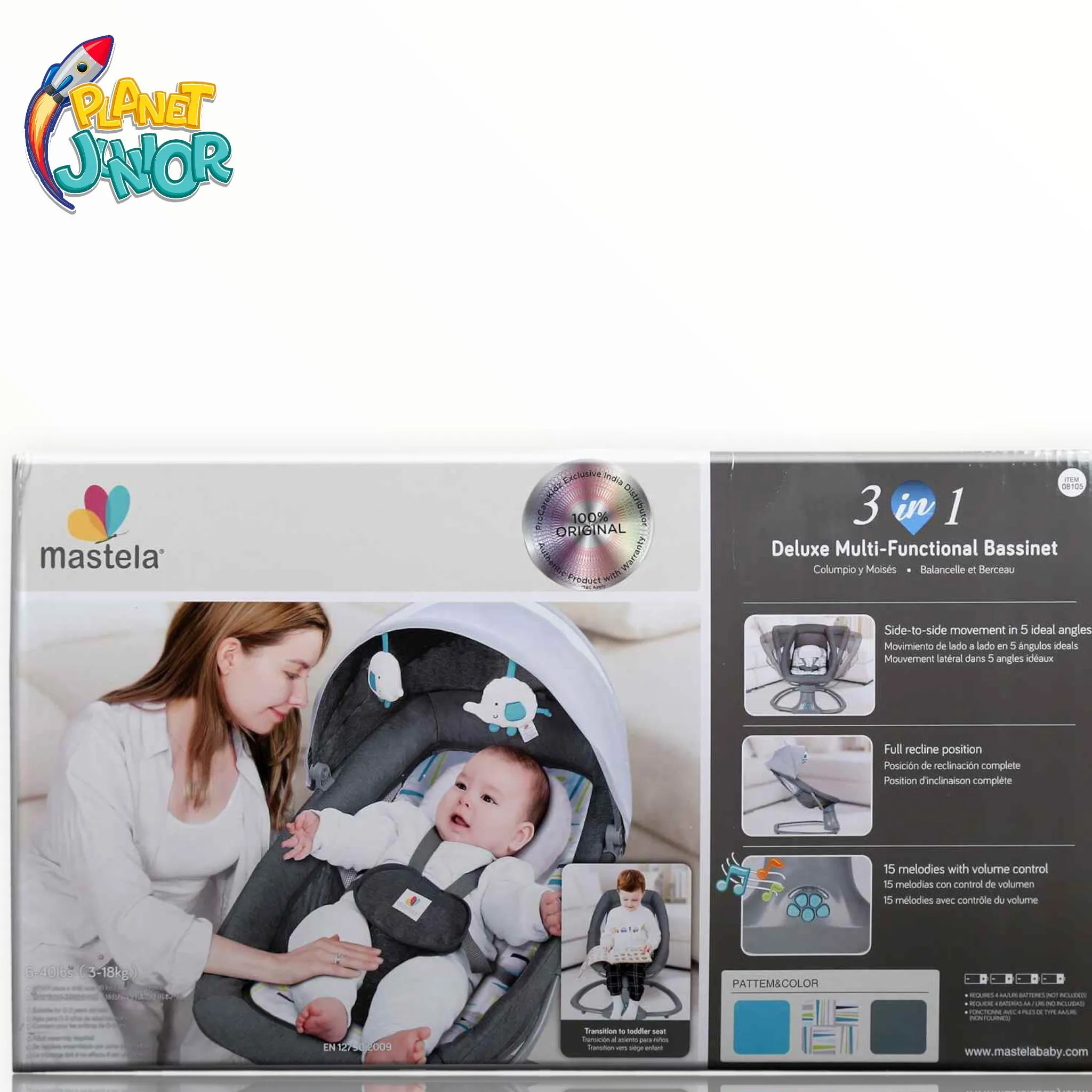 Mastela 3 in 1 Deluxe Bassinet