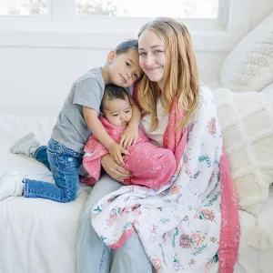 Mermaid   Bubbles Oh So Soft Muslin Super Snuggle Blanket