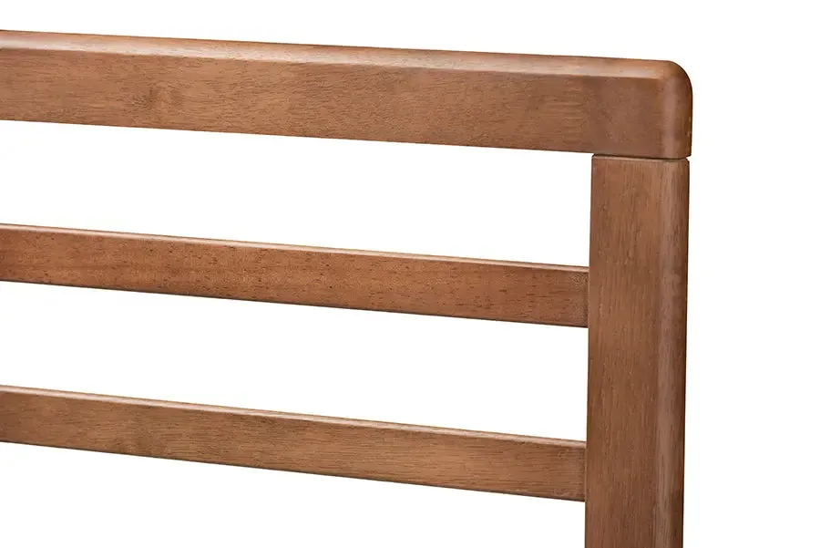 Milan Ash Walnut Brown Wood 4-Drawer Platform Storage Bed (King)