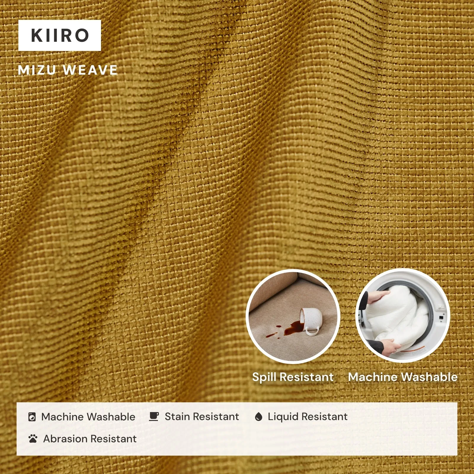 Modular Washable 7-Seater U-Sectional in Kiiro | Deluxe  Seat | Cloud Pillow