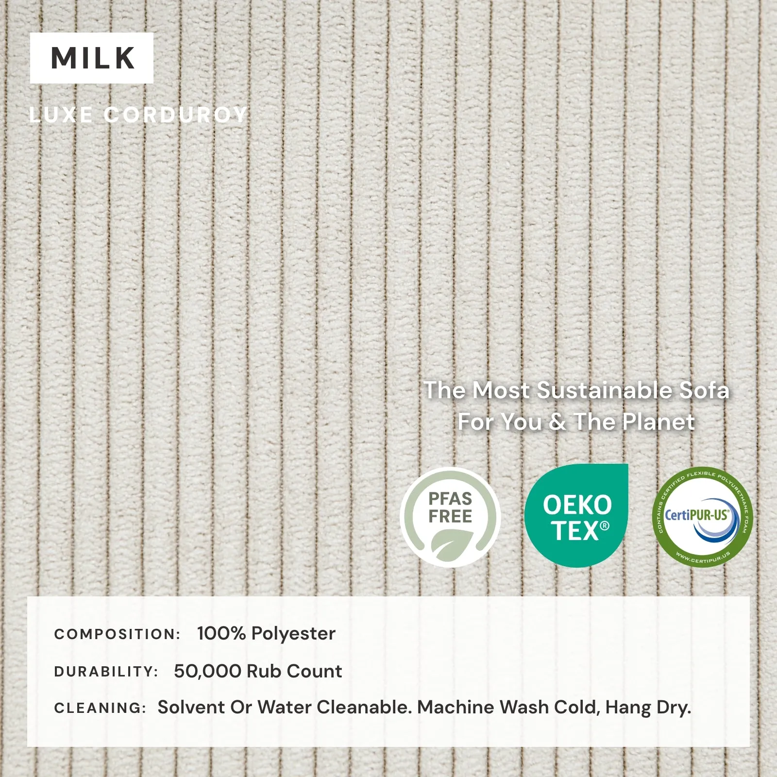 Modular Washable 8-Seater U-Sectional   Ottoman in Milk | Deluxe  Seat | Cloud Pillow