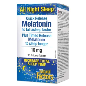 Natural Factors Melatonin Quick & Time Release (10mg) (90 Tabs)