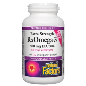 Natural Factors RxOmega-3 Factors (Bonus) (150 Softgels)