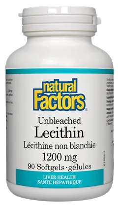 Natural Factors Unbleached Lecithin (1200mg) (90 Soft Gels)