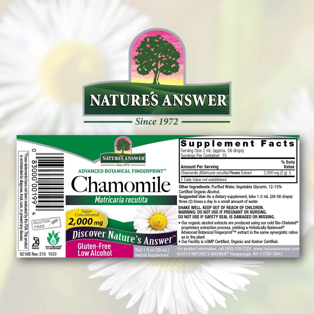 NATURES ANSWER CHAMOMILE EXTRACT 1Oz