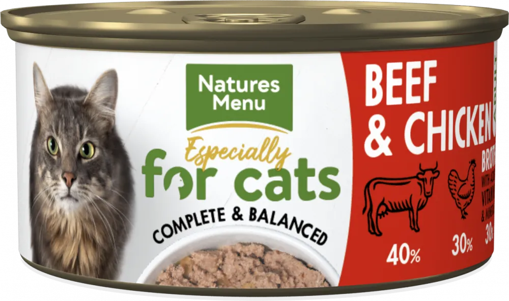 Nature's Menu | Cat Wet Food | Beef & Chicken Tin - 85g