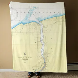 Nautical Chart Blankets, New York Coastal Maps
