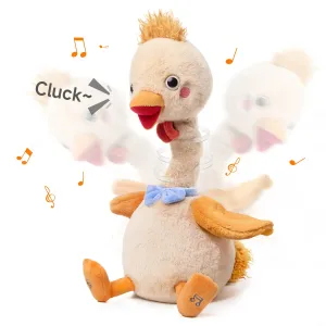 Neck-twisting plush chick toy, talking chick toy for, twist musical toy for toddler 18 Months 