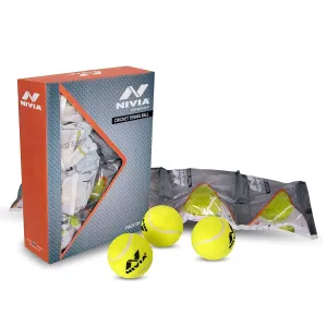 Nivia Green Heavy Weight Rubber Tennis Cricket Ball, Pack of 12 (Yellow)