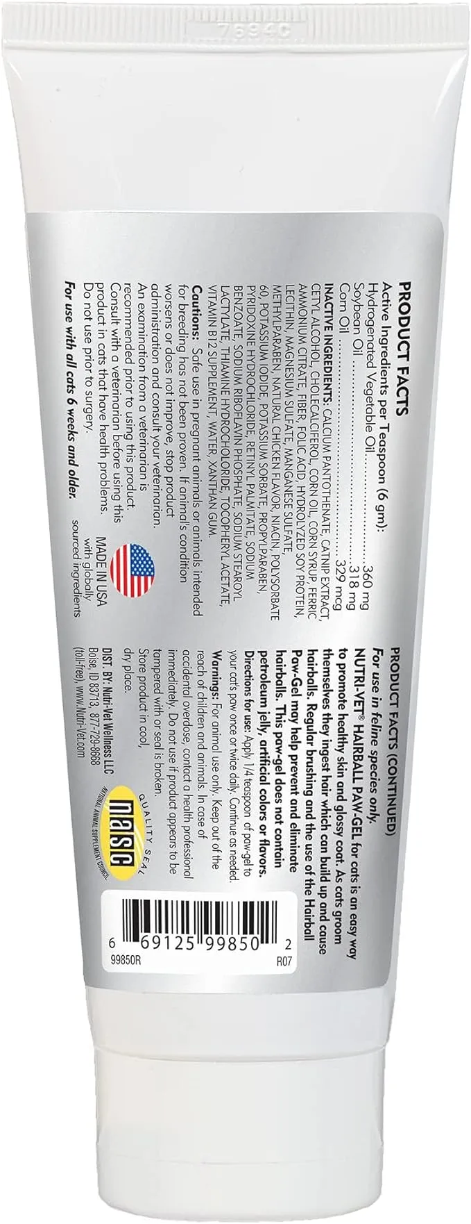 Nutri-Vet Hairball Paw-Gel for Cats