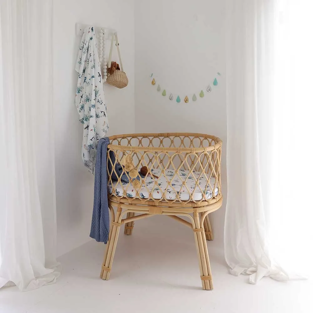 Ocean Organic Bassinet Sheet / Change Pad Cover