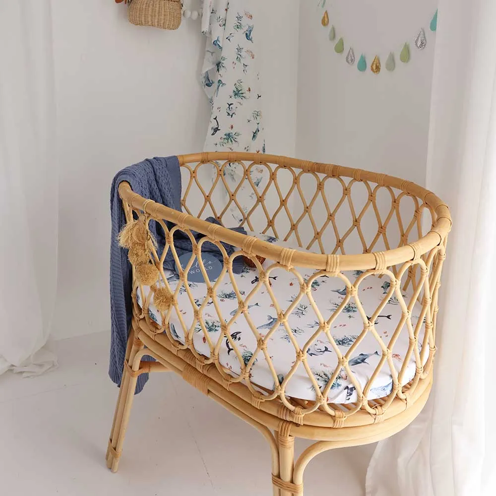Ocean Organic Bassinet Sheet / Change Pad Cover