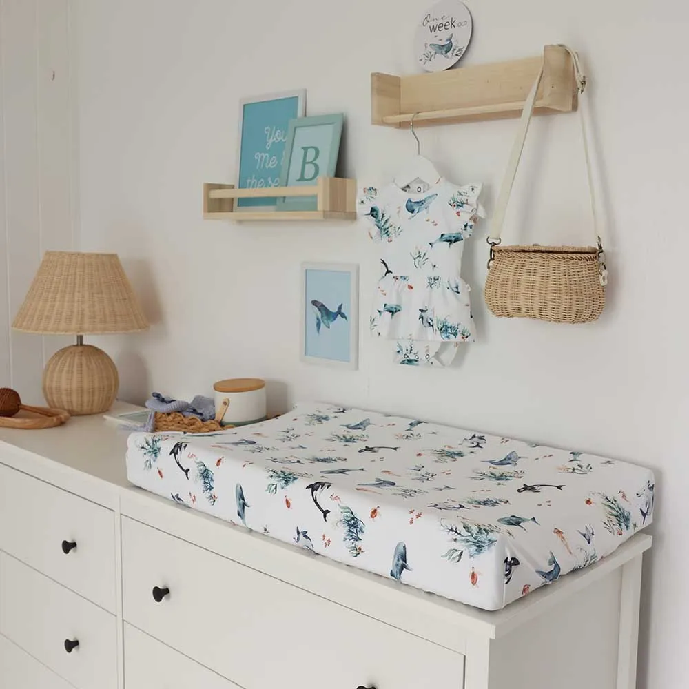 Ocean Organic Bassinet Sheet / Change Pad Cover
