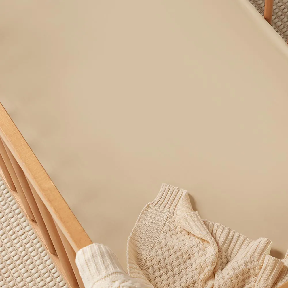 Pebble Organic Fitted Cot Sheet