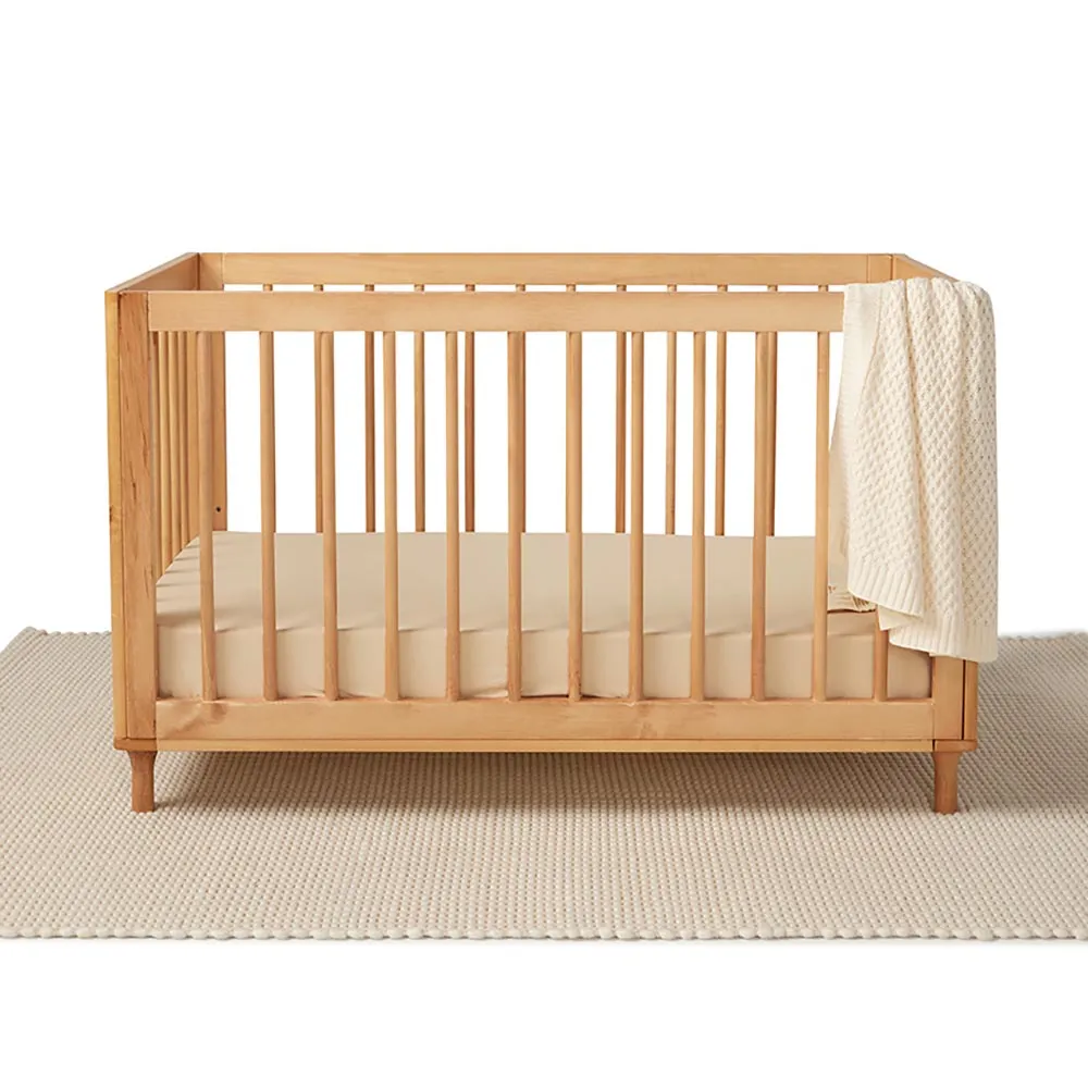 Pebble Organic Fitted Cot Sheet