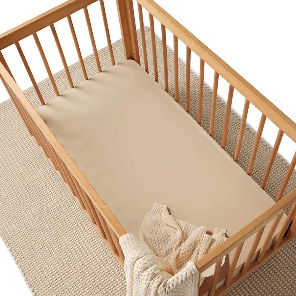 Pebble Organic Fitted Cot Sheet