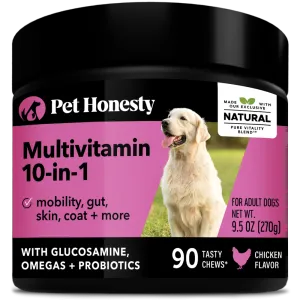 Pet Honesty 10-for-1 Multivitamin Chicken Soft Chew for Dogs