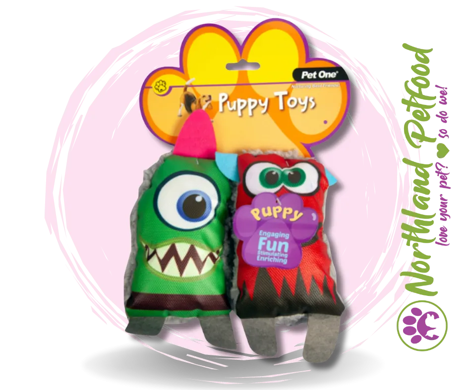 Pet One Squeaky Toy Fluffy Monsters - Assorted