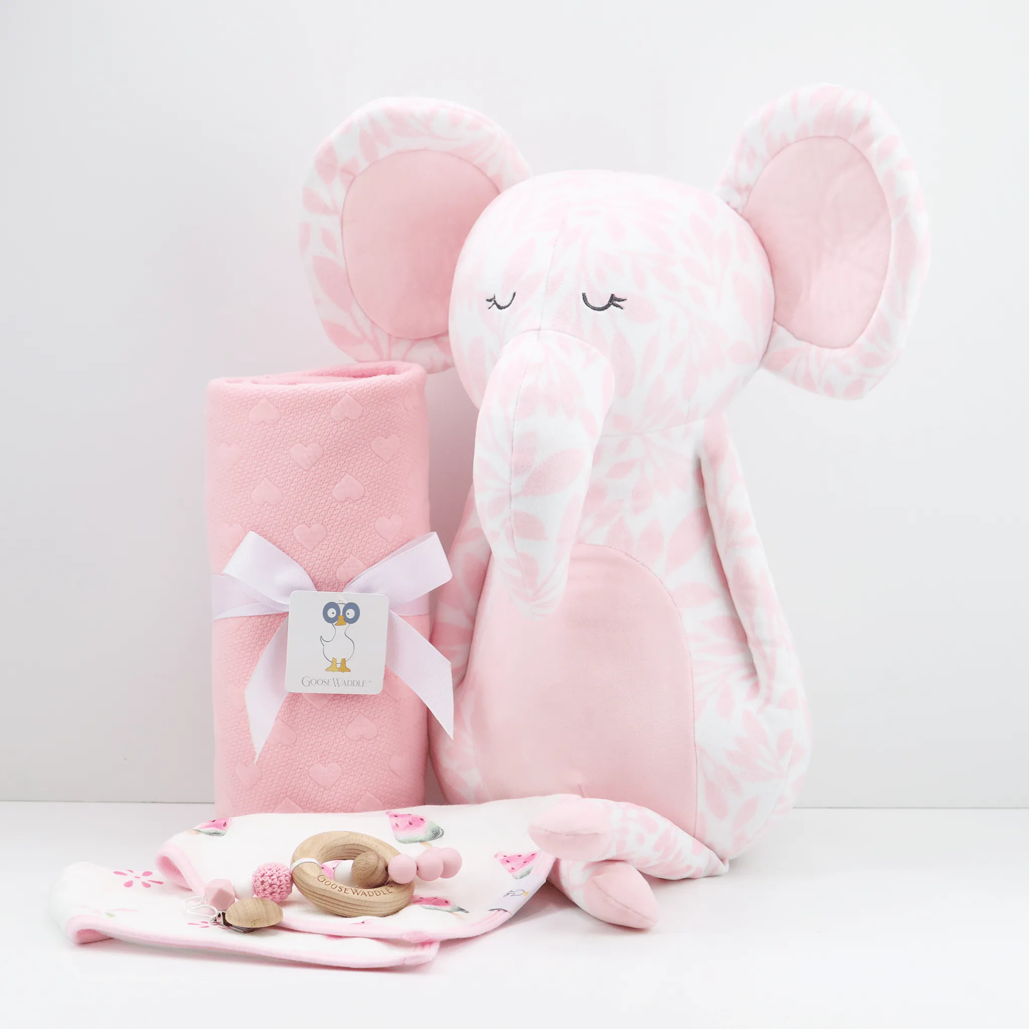 Poppy Elephant Pink Super Soft Plush