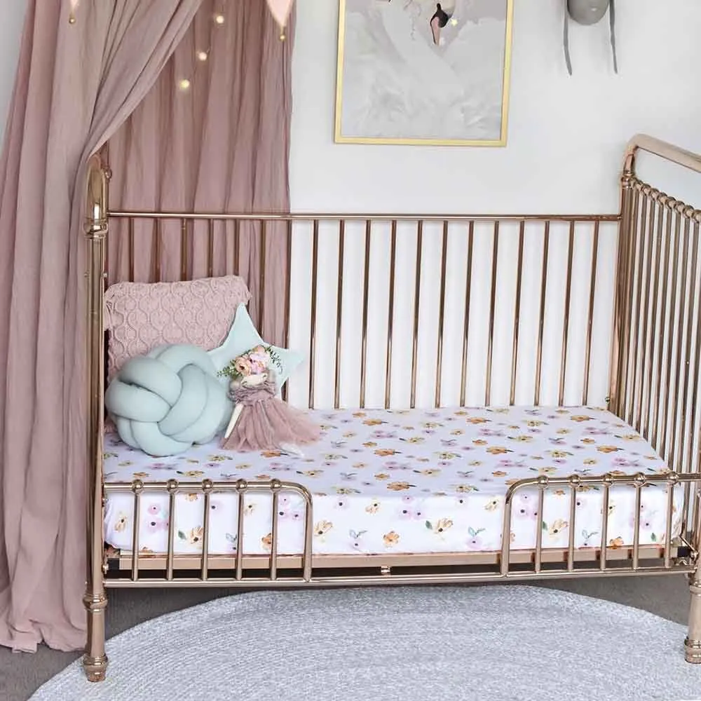 Poppy Organic Fitted Cot Sheet