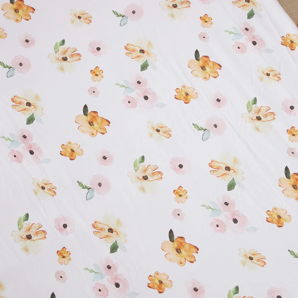 Poppy Organic Fitted Cot Sheet
