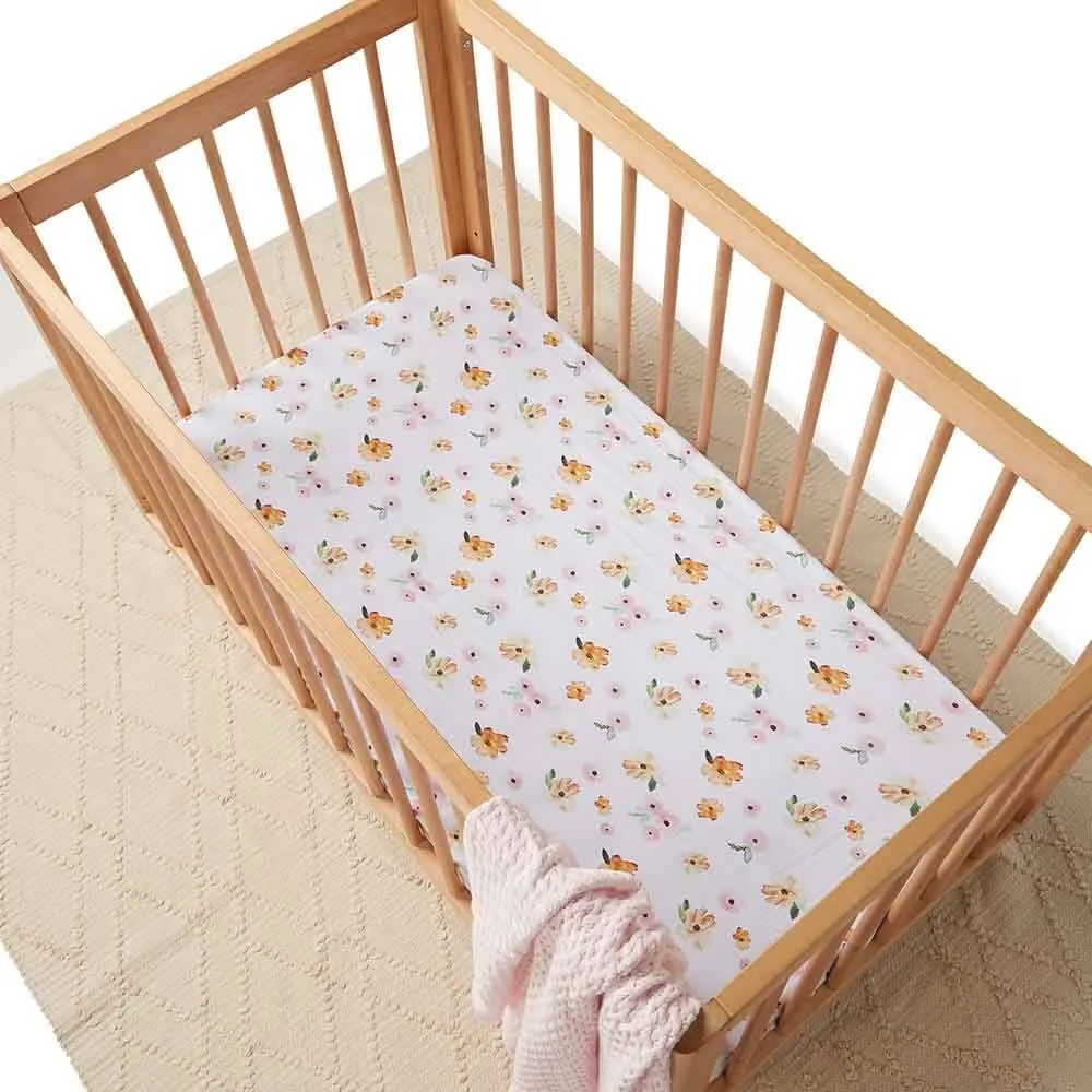 Poppy Organic Fitted Cot Sheet