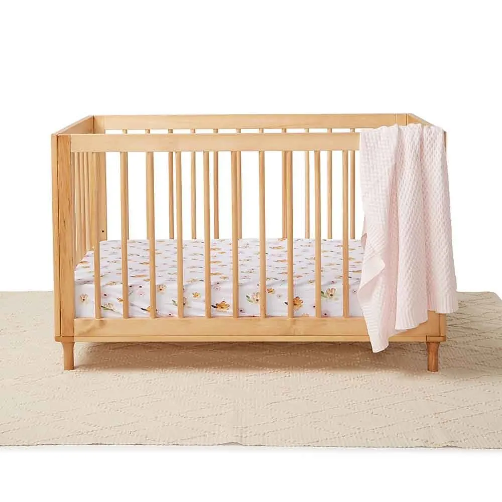 Poppy Organic Fitted Cot Sheet