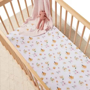 Poppy Organic Fitted Cot Sheet
