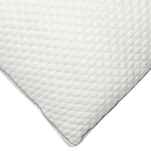 PostureX Luxury Quilted American Fabric Microfiber Pillow for Comfortable Sleep & Posture (Pack of 2, Cream) 18x28 Large