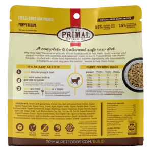 Primal Puppy Pronto Chicken & Salmon Formula Freeze-Dried Dog Food